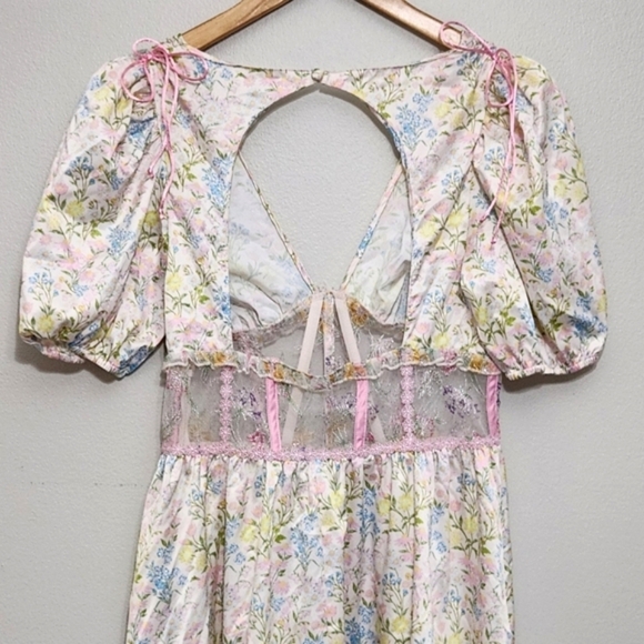 New!For‎ Love & Lemon Glitter Garden Cap Sleeve Dress - Picture 11 of 15